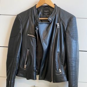 Zara Faux leather moto jacket